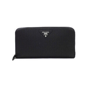 Prada Vitello Dino Leather Zip Around Long Wallet